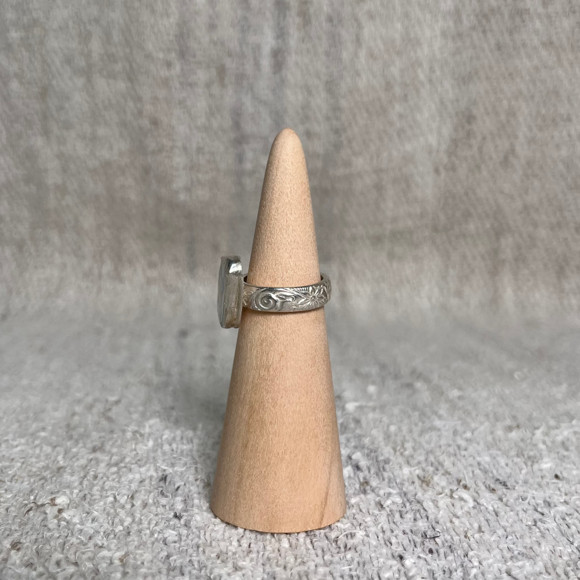 blue bird spoon ring
